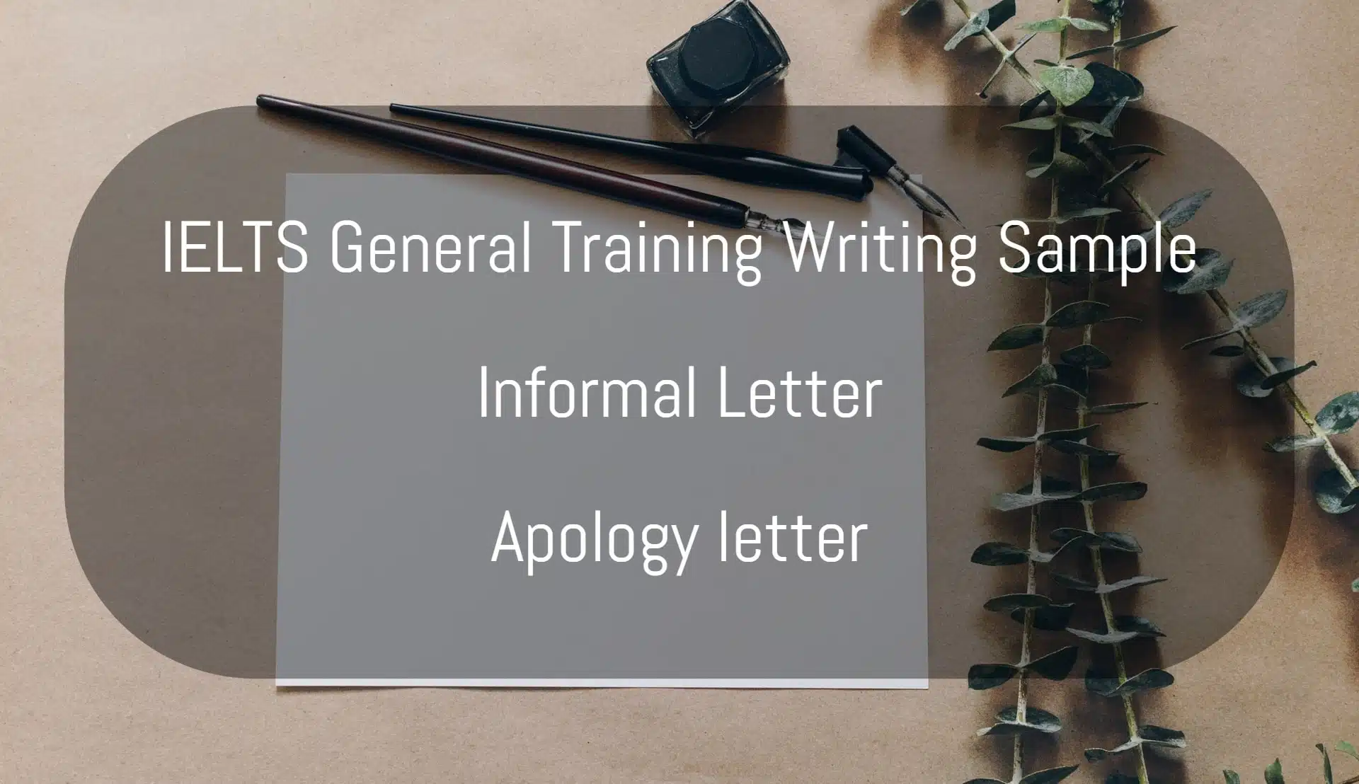 IELTS writing informal letter apology letter