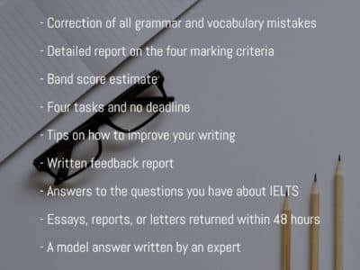 IELTS writing correction four tasks
